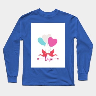 Love Birds Design Long Sleeve T-Shirt